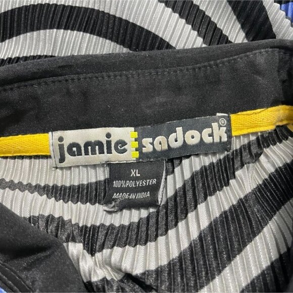 Jamie Sadock Size XL Short Sleeve Golf Shirt Colorful 3/4 Zip - Picture 7 of 9